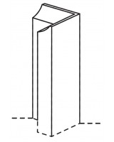 Ellerton external base corner post with chamfer