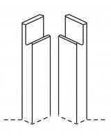 Remo base corner post j-profile (pair)