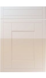 unique keswick high gloss cream kitchen door