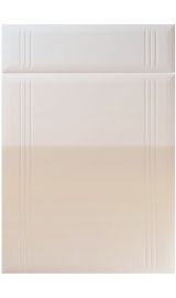 unique linea high gloss cream kitchen door
