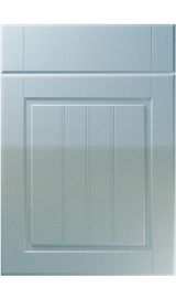 unique nova high gloss blue sparkle kitchen door