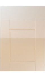 unique shaker high gloss sand beige kitchen door