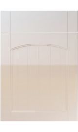 unique sutton high gloss cream kitchen door