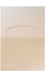 unique sutton high gloss sand beige kitchen door