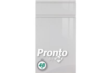Pronto Lacarre Gloss Light Grey (22mm) kitchen door