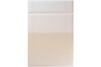 Unique Linea High Gloss Cream kitchen door