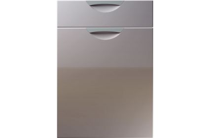 Unique Scoop High Gloss Dust Grey kitchen door