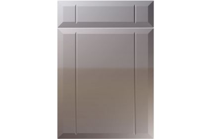 Unique Twinline High Gloss Dust Grey kitchen door