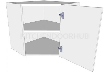 Diagonal Corner Kitchen Wall Unit - Low