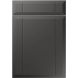 Unique Twinline Super Matt Graphite kitchen door
