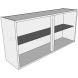 Glazed Double Kitchen Wall Unit -Low (575mm high)