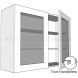 Glazed Double Kitchen Wall Unit - Tall (900mm high)