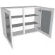 Glazed Double Kitchen Wall Unit - Tall (900mm high) - shown with doors and/or storage (not included)