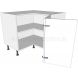 Corner Kitchen Base Unit 'L' Shape - Bi-fold - shown with doors and/or storage (not included)
