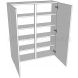 1210mm High Double Kitchen Dresser Unit - shown with doors and/or storage (not included)
