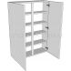 1390mm High Double Kitchen Dresser Unit - shown with doors and/or storage (not included)