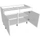 Drawerline Kitchen Base Unit - Double - shown with doors and/or storage (not included)