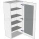 1390mm High Glazed Dresser Unit - No drawers - shown with doors and/or storage (not included)