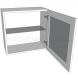 Glazed Single Kitchen Wall Unit - Low (575mm high) - shown with doors and/or storage (not included)