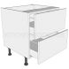 Low Level 2 Drawer Base Unit - shown with doors and/or storage (not included)