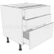Low Level 3 Drawer Base Unit - shown with doors and/or storage (not included)