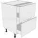 2 Drawer Base Unit - shown with doors and/or storage (not included)