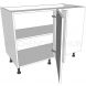 Variable Corner Kitchen Base Unit Highline - shown with doors and/or storage (not included)