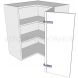 Corner Kitchen Wall Unit 'L' Shape Medium - shown with doors and/or storage (not included)