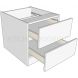 Bedside Cabinets 2 Drawer - Low - shown with doors and/or storage (not included)