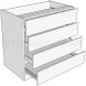 Bedroom Tallboy Units 980mm High - shown with doors and/or storage (not included)