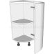 Curved Kitchen Base Unit - Highline - shown with doors and/or storage (not included)