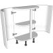 D Shaped Curved Kitchen Base Unit - shown with doors and/or storage (not included)