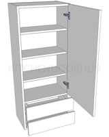 1210mm High Solid Door Dresser - Single