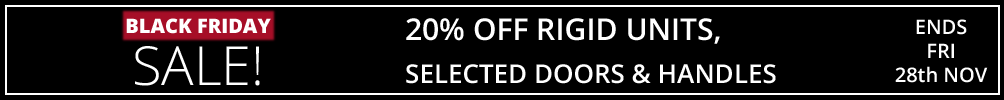 sale 10% off rigid units, up to 10% off selected doors and handles