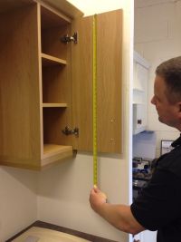 Measuring kitchen door height